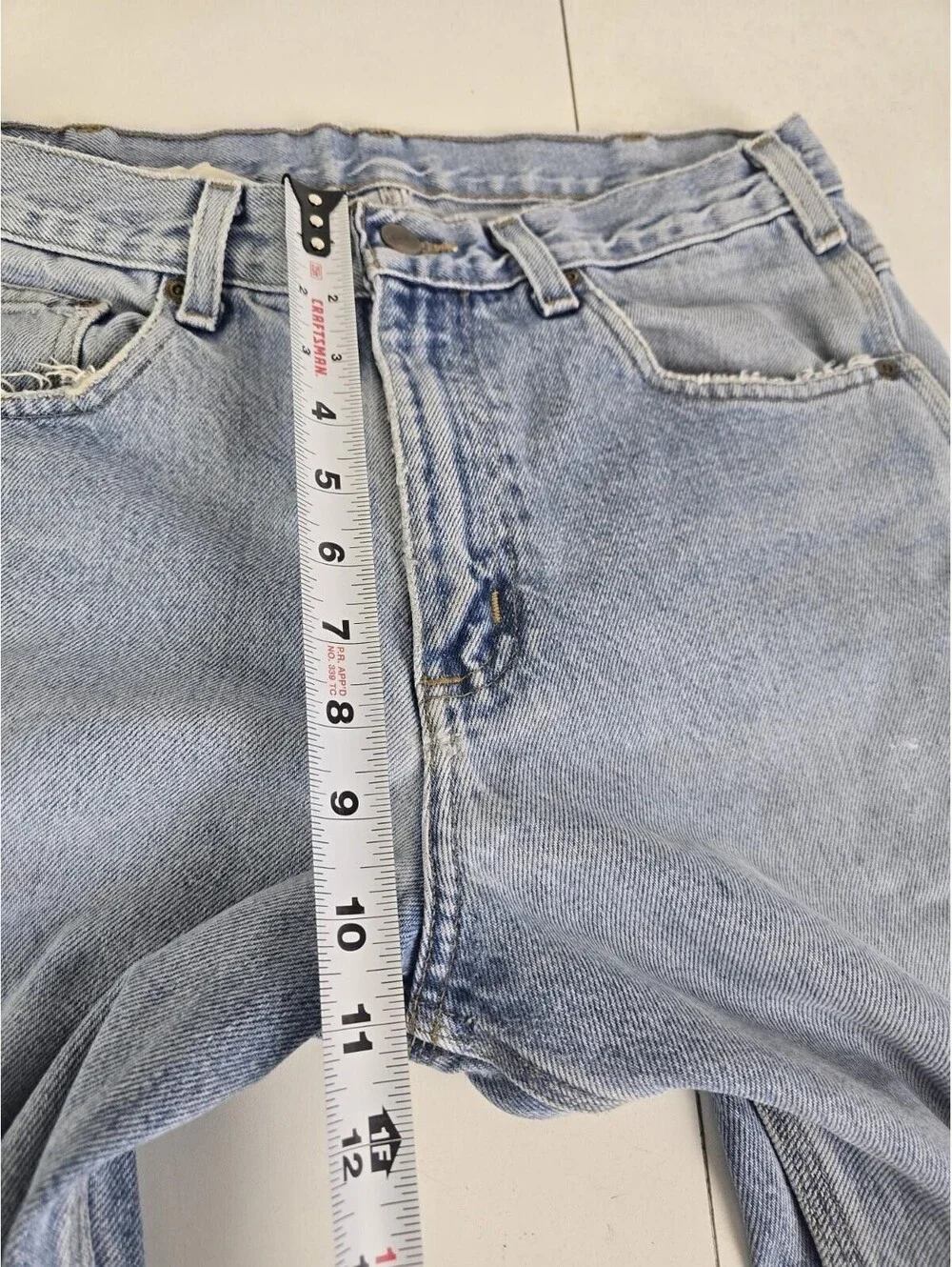 Carhartt Carpenter Jeans 32x30 Baggy Wide Leg Fit Light Wash Distressed Denim
